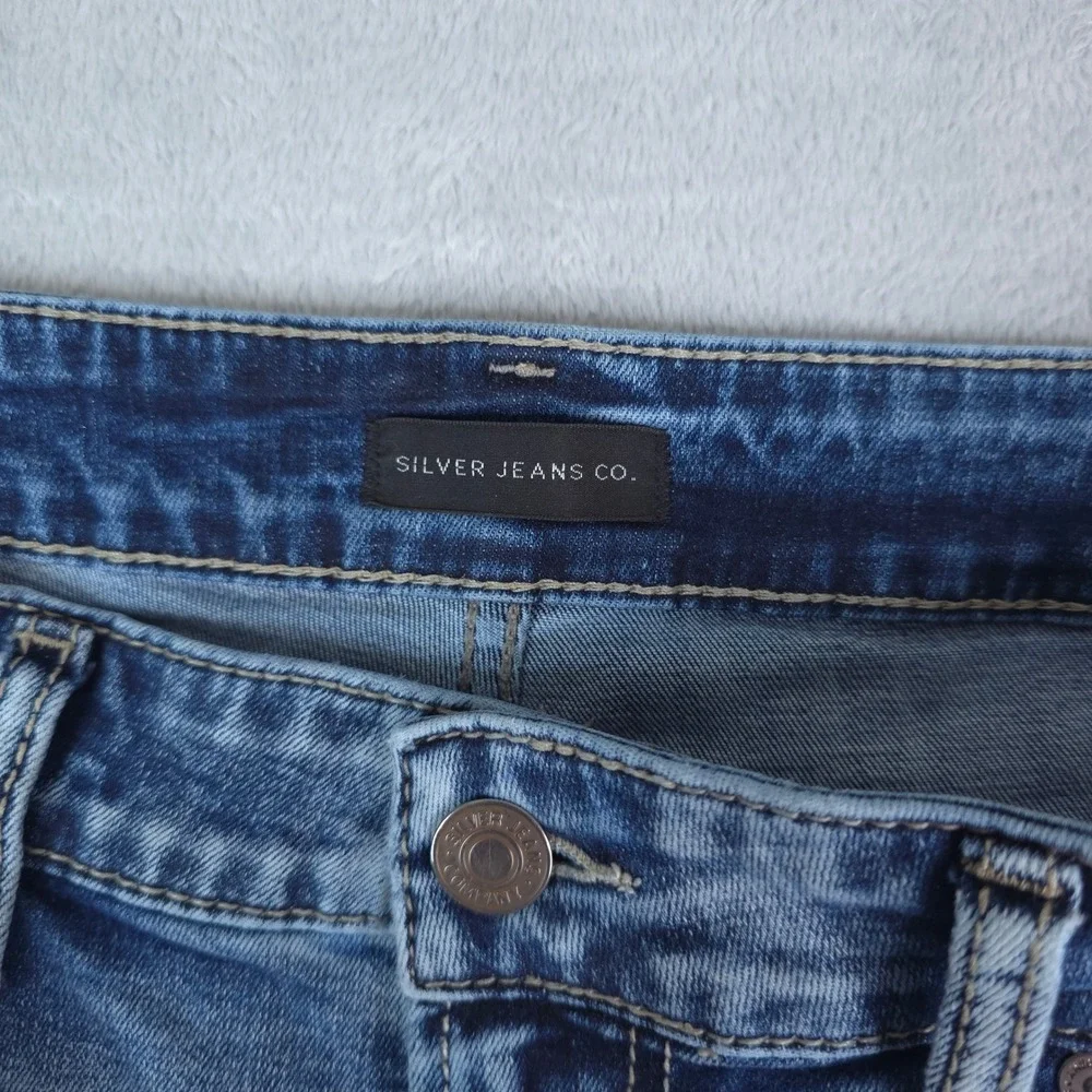 Silver Jeans Mens 36x30‎ Blue Grayson Easy Fit Straight Leg Stretch Denim